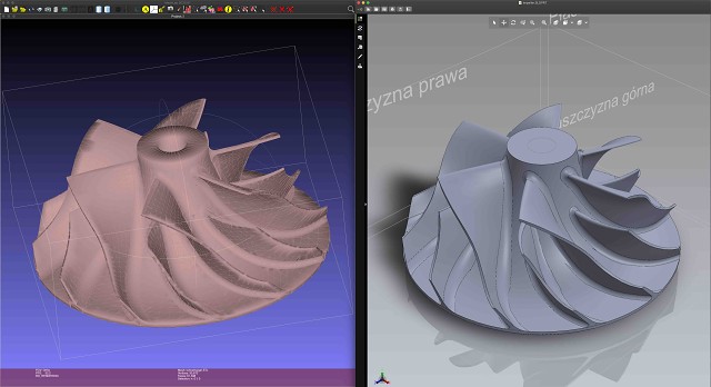 Impeller Scan .stl To SolidWorks Model